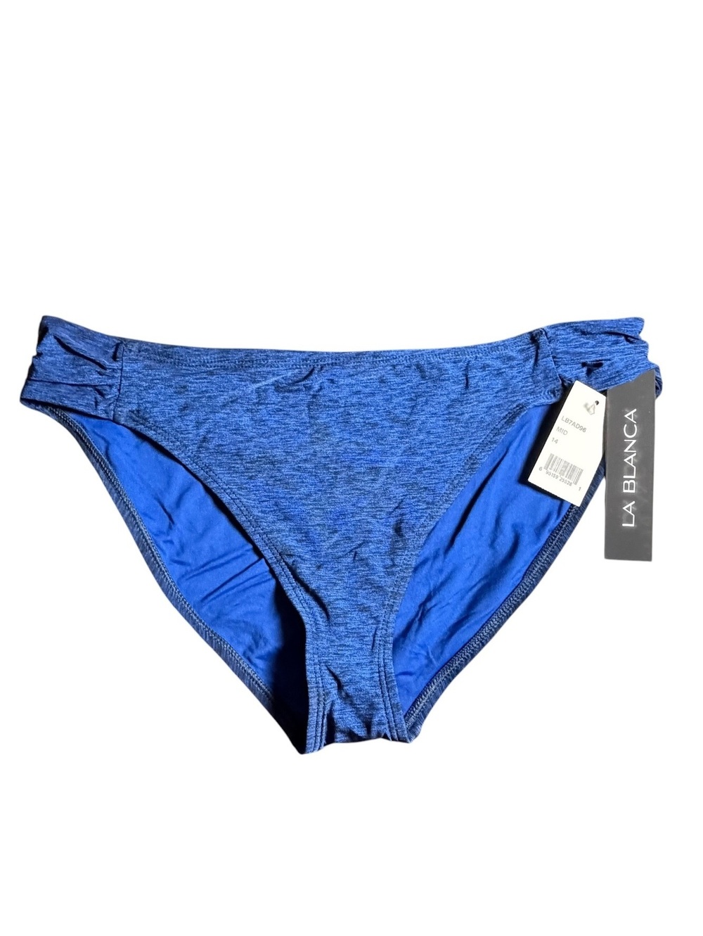LA BLANCA blue La Blanca Women's Rain Banded Side Shirred Hipster Bikini Bottom